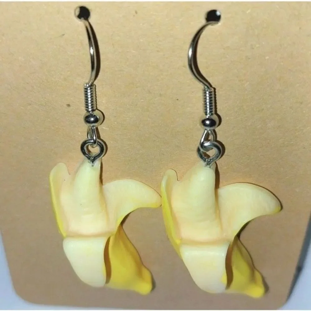 Hand CRAFTED Split Banana Earrings